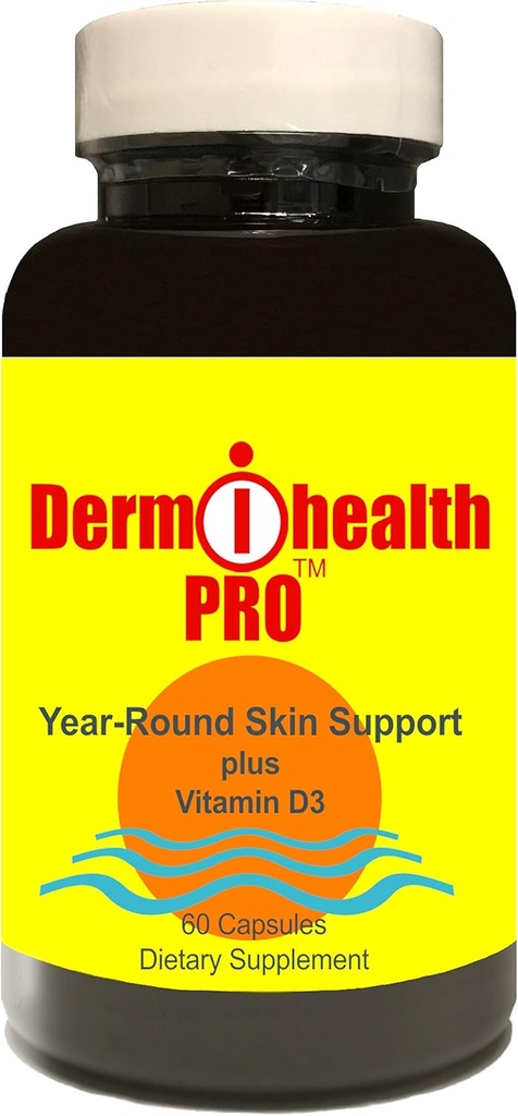 Protezione solare DermiHealth Pro Antiossidante Polypodium Leucotomos 350mg Plus Vitamina D3 2000 IU (60 capsule)