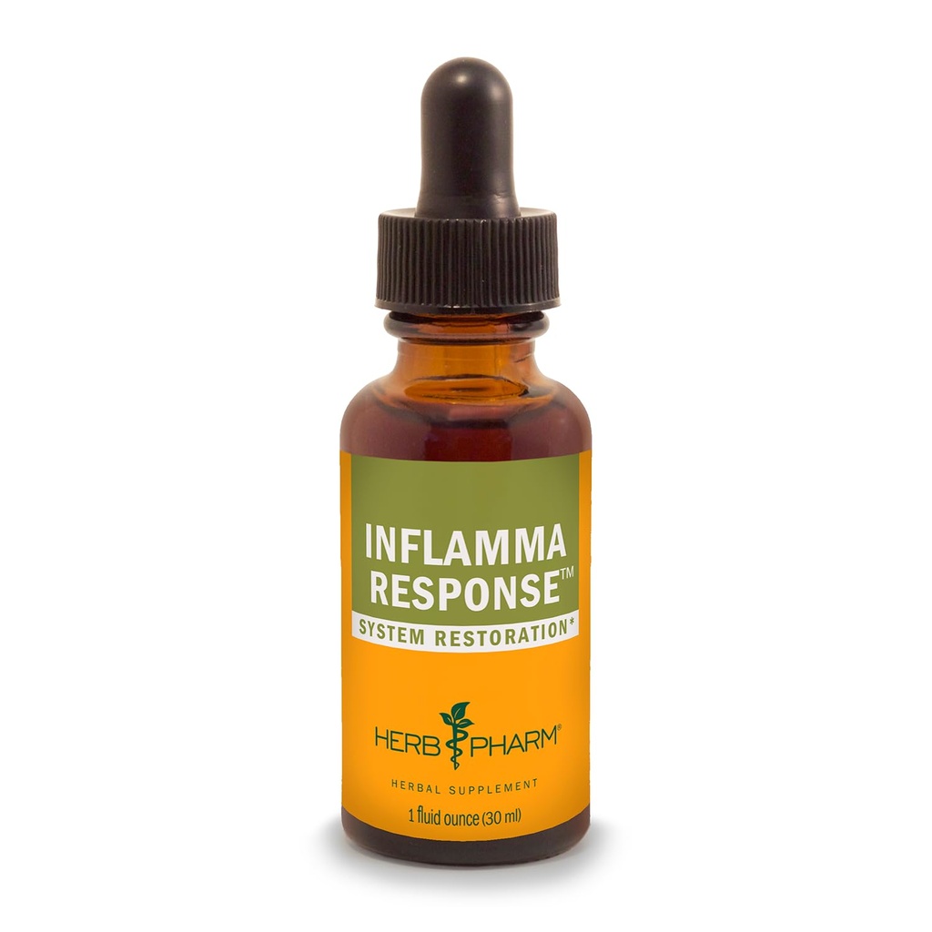 Herb Pharm Inflamma Response Liquid Herbal Formula con estratto di liquido curcuma, 1 Fl Oz