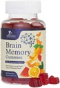 Brain Integratori Gummies per Memoria, Focus, Concentrazione - Brain Gummy Vitamin Plus Nootropics, Phosphatidylserine, B6 & B12, Caffeina Free Nootropic, Clarity Support Supplementi - 60 Gummies