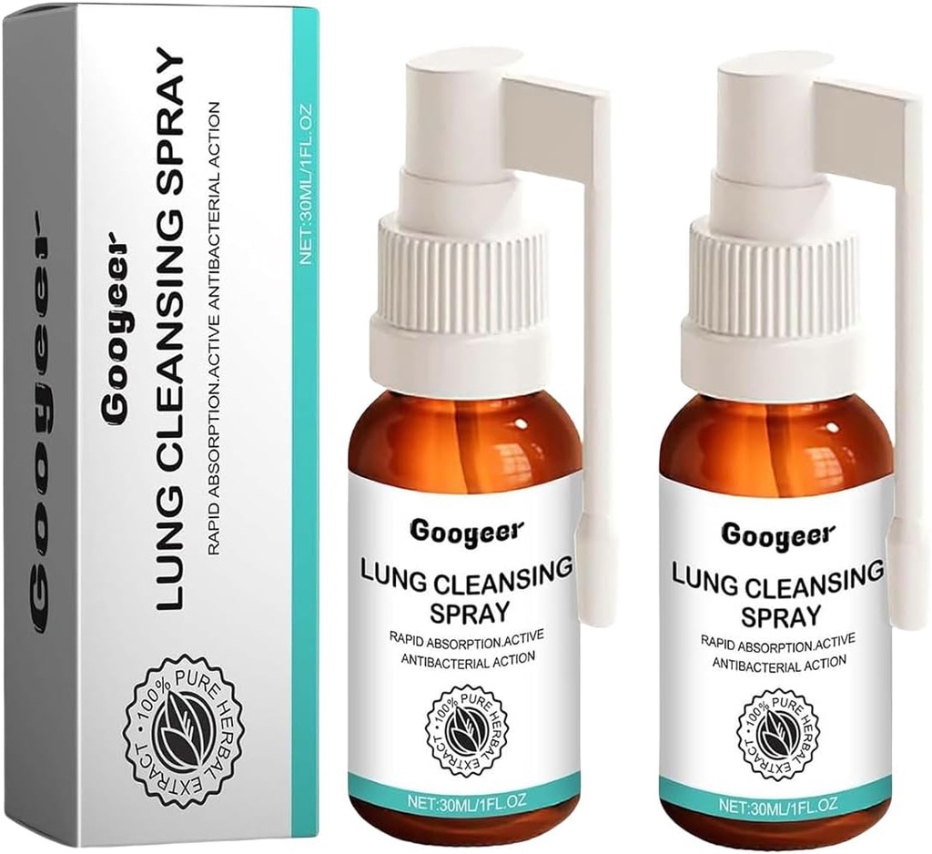 Spray de nettoyage pulmonaire Herbal Lung Détox clair pour les fumeurs