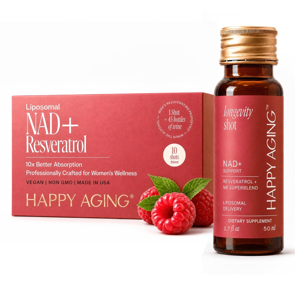 Liquid NAD+|Resveratrol| NMN Alternative | 10x Mehr Absorption | Liposomal Nicotinamid Riboside und Resveratrol mit Antioxidantien | Twice-a-Week | Firm Haut & Gehirn Gesundheit| 10 Schüsse
