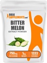 BulkSupplements.com Poudre d'extrait de mélône amère - Supplément de mélône amère, Extrait de gourde amère - Supplément à base de plantes, sans gluten, 750mg par portion, 1kg (2,2 lb) (paquet de 1)