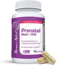 Mama's Select Prenatal Vitamine für Frauen mit Eisen, Vitamin D, DHA und mehr für schwangere Frauen, Methyl Folate Safe für MTHFR - Gentle on Stomach, 60 Veggie Capsules