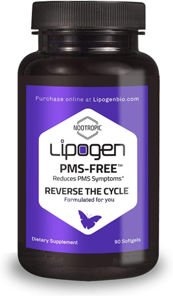 PMS Relief | Vitamine Positive Impatto su PMS, Mood, Stress & Hormone Balance | Phosphatidylserine e acido fosfatidico | PMS Support Supplemento: 90 softgels, 30 giorni di alimentazione