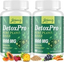 1000 MG Nettoyant detox doux, haute puissance, Gut Nettoyant & Capsules detox pour les femmes et les hommes, désintoxication naturelle, Colon, foie, antioxydant et soutien digestif, 120 capsules