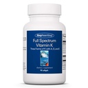 Gruppo di ricerca allergia spettro completo Vitamina K - Vitamina K1 e K2 Supplemento, Vitamina K Complex, MK-4, MK-7, Vitamina D3, Vitamina A - 90 Conte