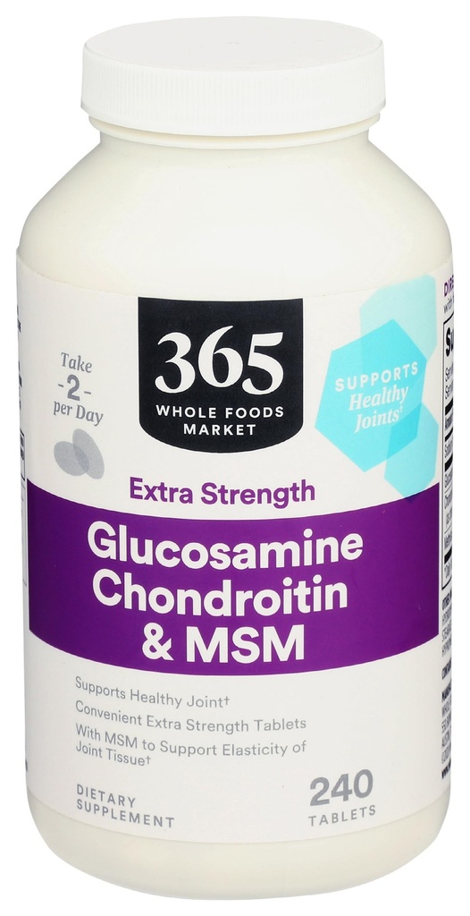 365 von Whole Foods Market, Glucosamin Chondroitin X Strength MSM, 240 Tabletten