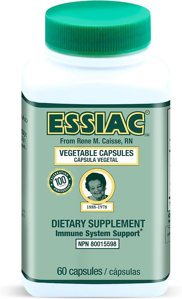 ESSIAC Tee All-Natural pflanzliche Extrakt Kapseln – 60 Kapseln | Leistungsstarke Antioxidante Mischung, um die allgemeine Gesundheit und Wohlbefinden zu fördern | Original Formel seit 1922