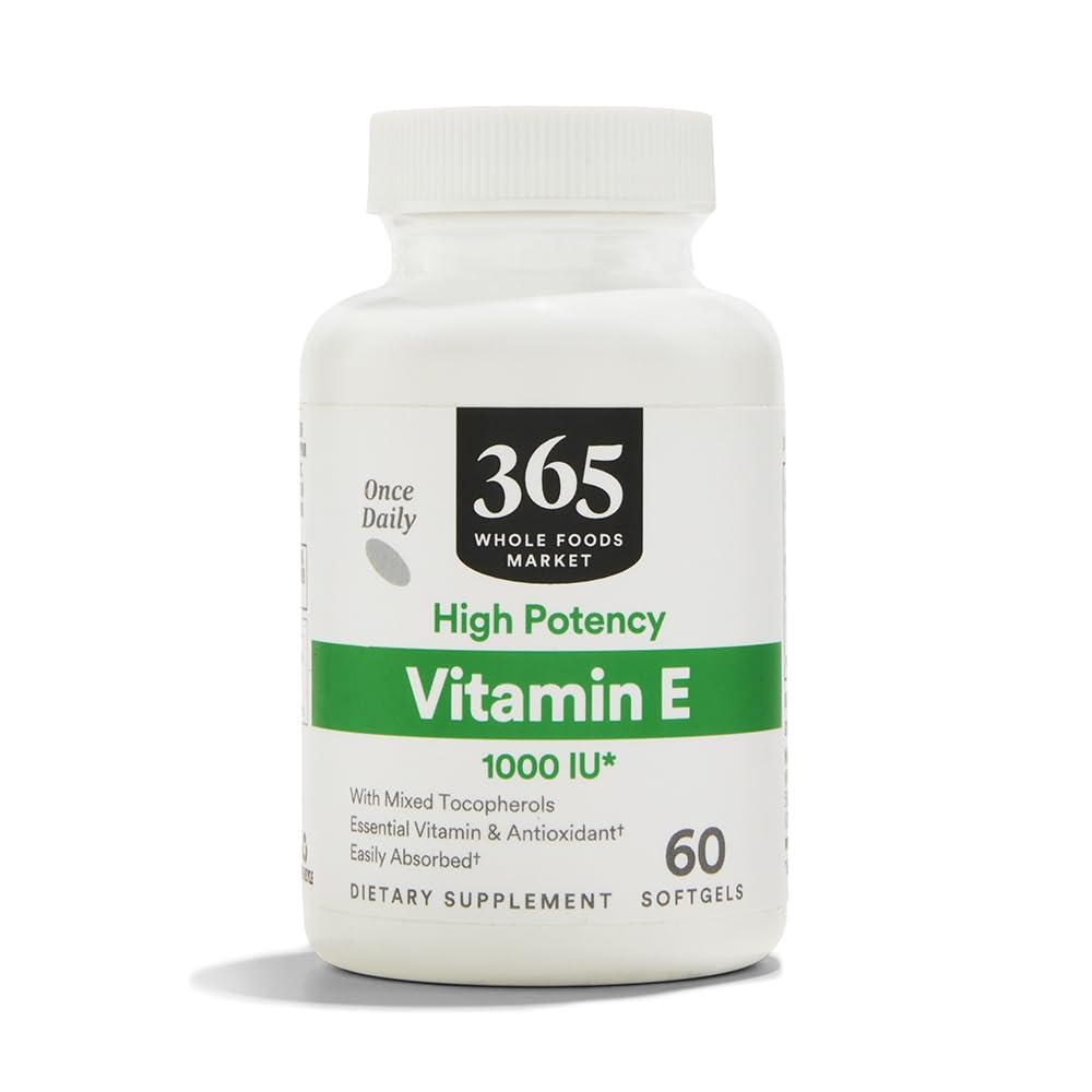 365 da Whole Foods Market, Vitamina E 1000 IU, 60 Conte