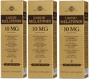 Solgar Liquid Melatonin 10 mg, Natural Black Cherry Flavor - 2 fl oz, Confezione da 3 - Grande per Jet Lag - Vegan, Gluten Free - 177 Total Servings