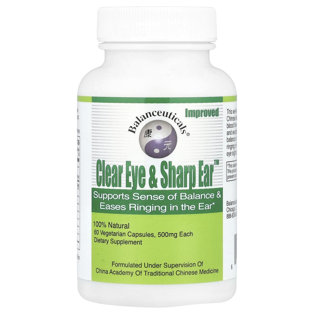 Clear Eye & Sharp Ear integratori alimentari, 500 mg, 60 Conte bottiglia