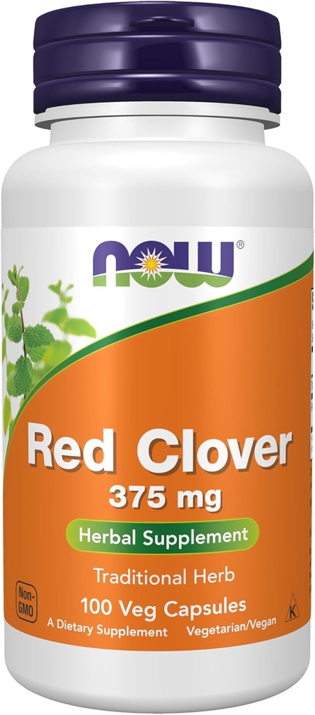JETZT Nahrungsergänzungsmittel, Roter Klee (Trifolium pratense) 375 mg, Kräuterergänzung, 100 Veg Kapseln