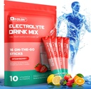 Polvere di elettroliti senza zucchero con aromi naturali, 3X pacchetti di idratazione rapida con 10 elettroliti e vitamine, liquido giornaliero IV, non OGM, senza glutine, Keto, Vegan, 16 Stick, fragola