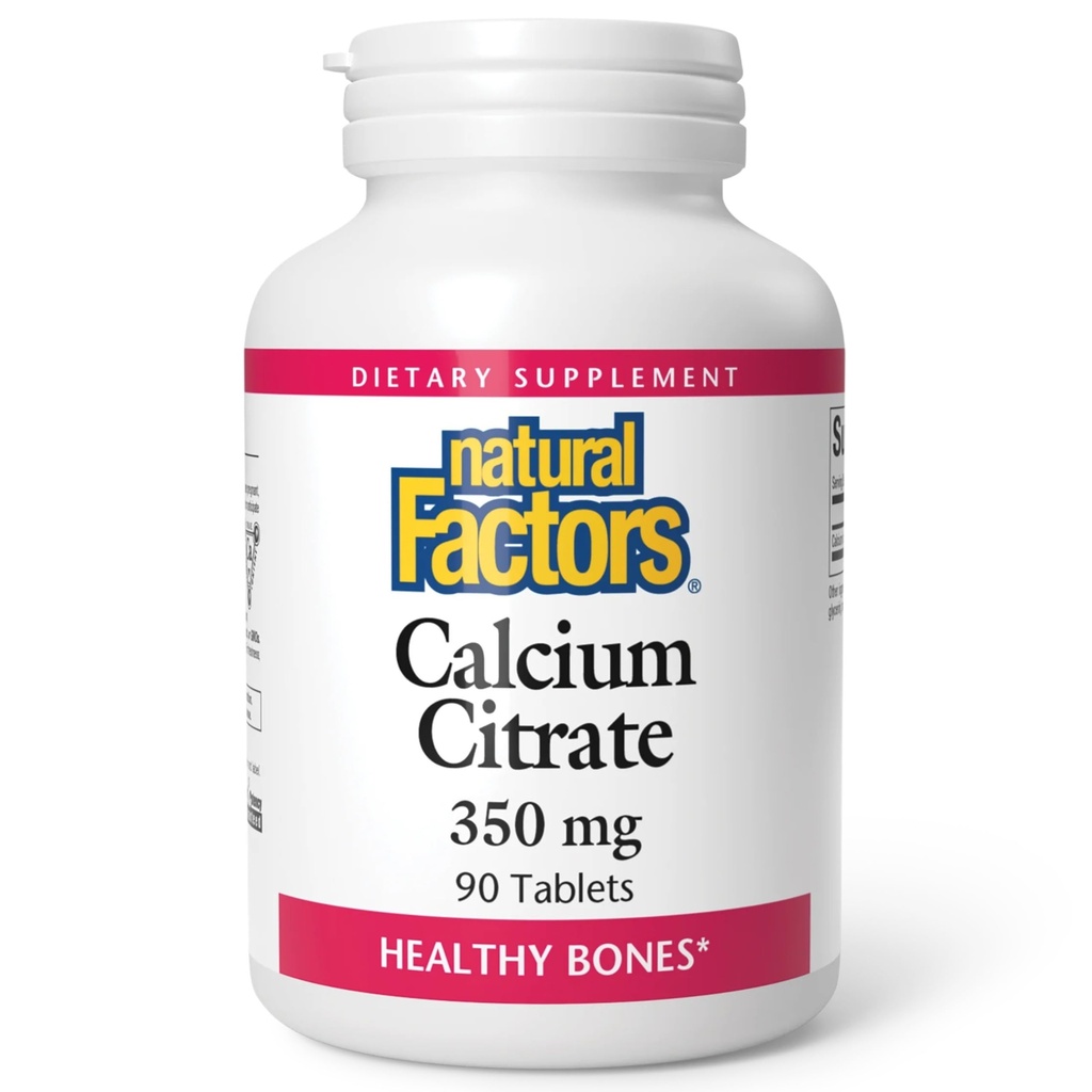 Natürliche Faktoren, Calcium-Zitrat, hilft starke Knochen und Zähne, 90 Tabletten (90 Portionen)
