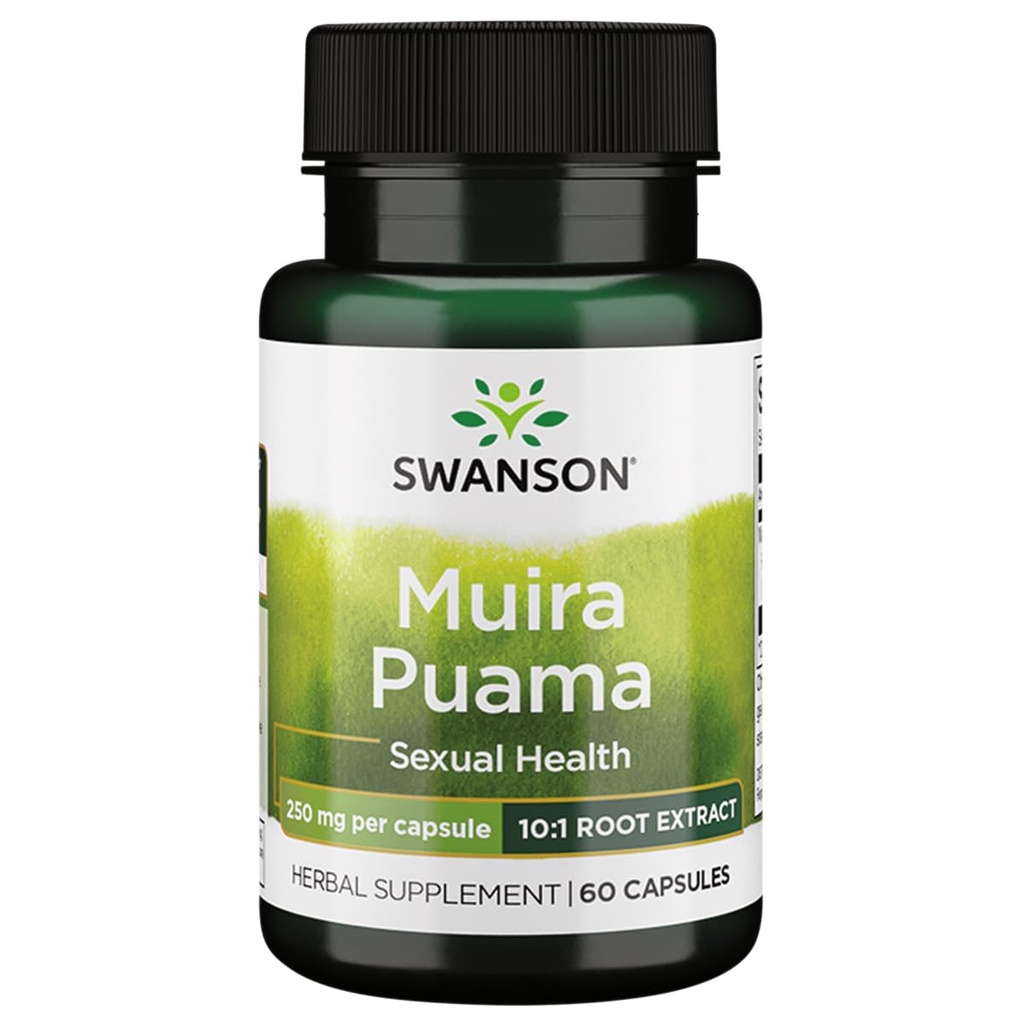 Swanson Muira Puama (10:1) 250 Milligrammes 60 Capsules