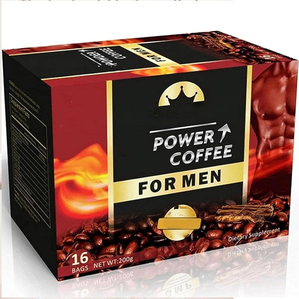 Café de puissance pour hommes en poudre de café africain pour l'homme, le secret aux hommes forts (1 boîte)