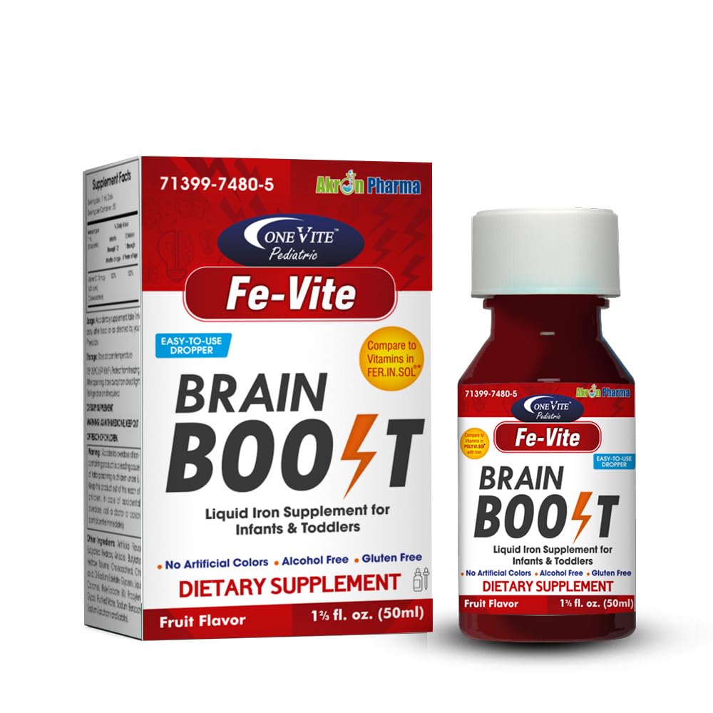 Supplément en fer liquide de 50ml, 1,66 Fl Oz (paquet de 1)