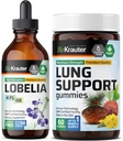BIO KRAUTER Lobelia Teinture 4 Fl. Oz. & Lung Detox 60 Gummies