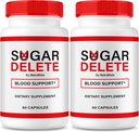 NutraRize (2 Pack) Sugar Delete Capsules, Official Support Formula for Overall Health, Sugar Delete Pills to Maintain Healthy Stable Levels, Premium SugarDelete Pastillas Review (120 Capsules)