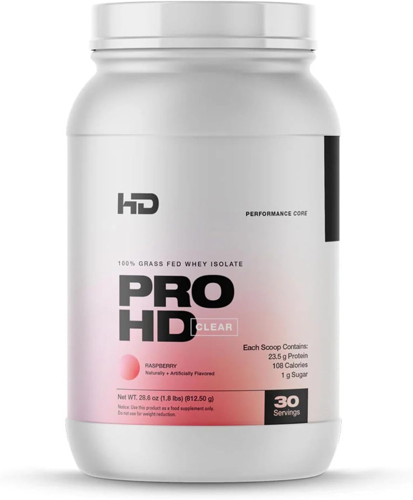 HD MUSCLE ProHD pur poudre de protéines de lactosérum 100% de lactosérum de lactosérum 23.5g de protéines de lactosérum faible sucre, sans gluten, facile à digérer
