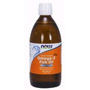 MAINTENANT Suppléments, Oméga-3 Huile de poisson liquide, Distillé moléculairement, Saveur citron, 16.9-Ounce