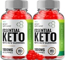 (2 Pack) Essential Keto ACV Gummies - Advanced Formula Essential Keto + ACV gestione del peso Gummies Aceto di sidro di mele Keto Integratore Dietetico Essenziale Recensioni Vitamina B12 B6 (120 Gummies)