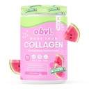 Obvi plus que la poudre de collagènes prend en charge les cheveux sains, la peau, les ongles, les articulations, complément de collagène à gazon avec acide hyaluronique, biotine, kératine, 25 portions