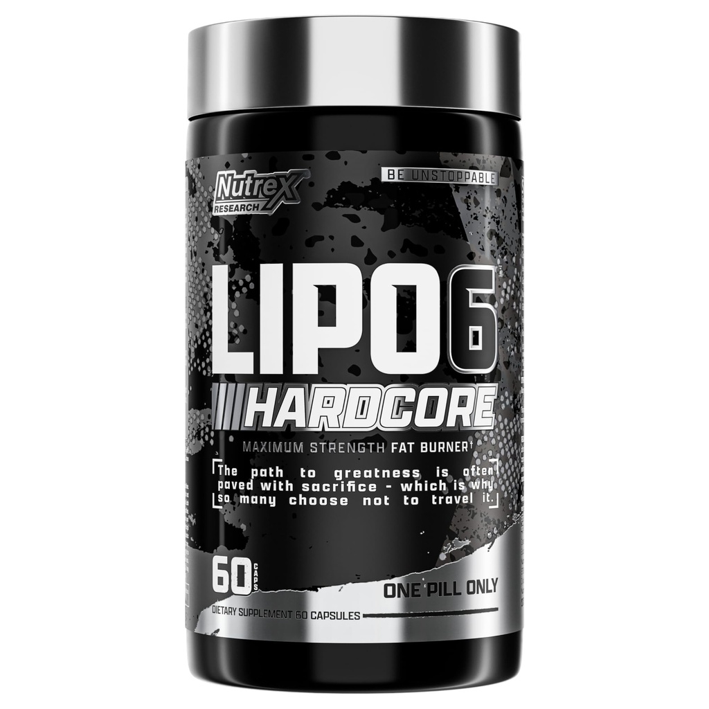 Nutrex Ricerca Lipo-6 Hardcore Supplemento, Supporta Metabolismo & Energy, capsule dietetiche – 60 Conte