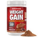 Naturade - All Natural Weight Gain Drink Mix - Glutenfrei, Köstlicher Geschmack, 1600 Kalorien pro Portionen - Masse Gainer w/Carbohydrates & Protein - Schokolade, 20.3 Unze (12 Portionen).