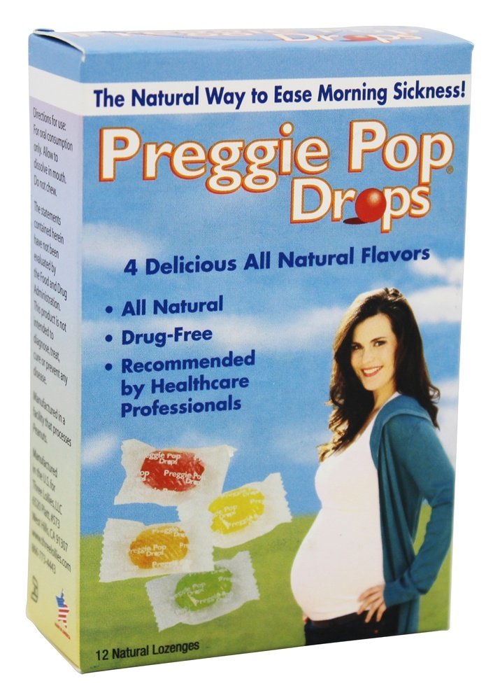 Tre Lollies Gocce Mattina Malattia & Nausea Rilievo durante la gravidanza Sicuro per incinta Mamma & Baby Gluten Free 4 Sapori: Limone, lampone, Mela Verde, Tangerine 12 Conte - Confezione da 1