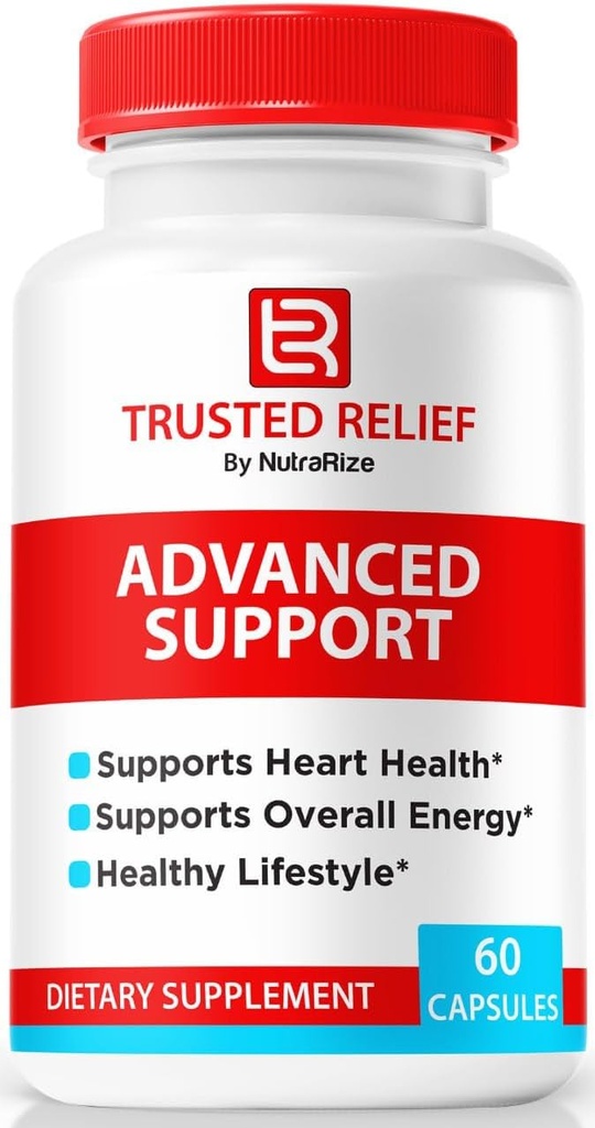 Capsules de secours fiables, pilules de soutien complètes de TrustedRelief, toute la formule naturelle pour des niveaux stables et une circulation saine, avis de supplément Premium (60 capsules)