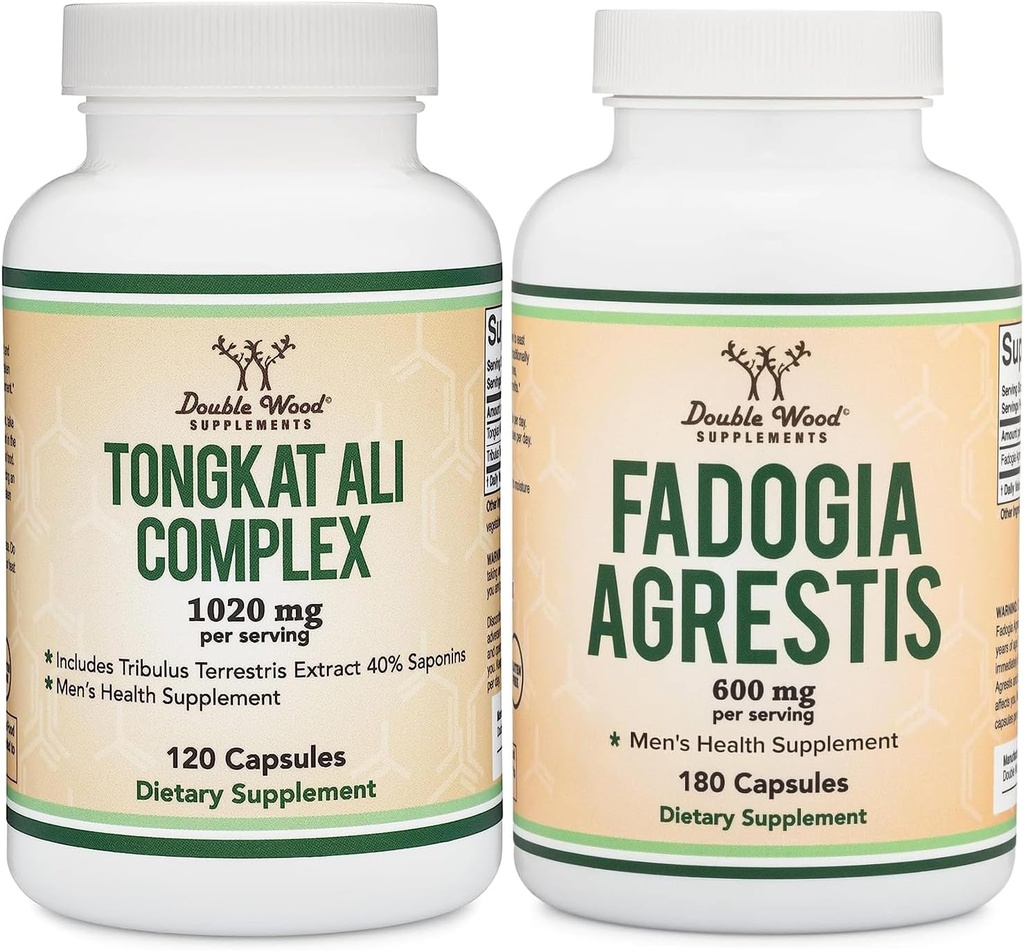 Double Wood Supplements Tongkat Ali und Fadogia Agrestis Bundle - Männer Gesundheit und sportliche Leistung