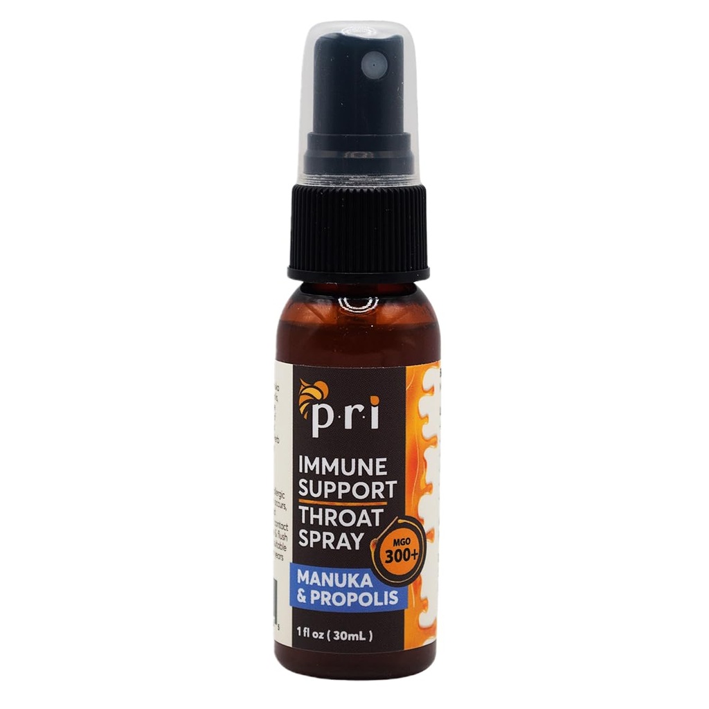 P.R.I Propolis Throat Spray mit Manuka Honig, Sore Throat & Immununterstützung, Frische Pfefferminz Geschmack, 1oz
