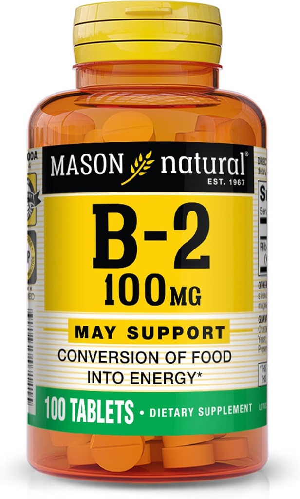 VITAMIN NATUREL DE MASON B-2 100mg 100 TABS