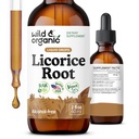 Teinture de réglisse sauvage et biologique - Soutien digestif - gouttes d'extrait de racine de réglisse pure - Glabre de Glycyrrhiza - Supplément végétalien, sans sucre et sans alcool - 2 fl oz