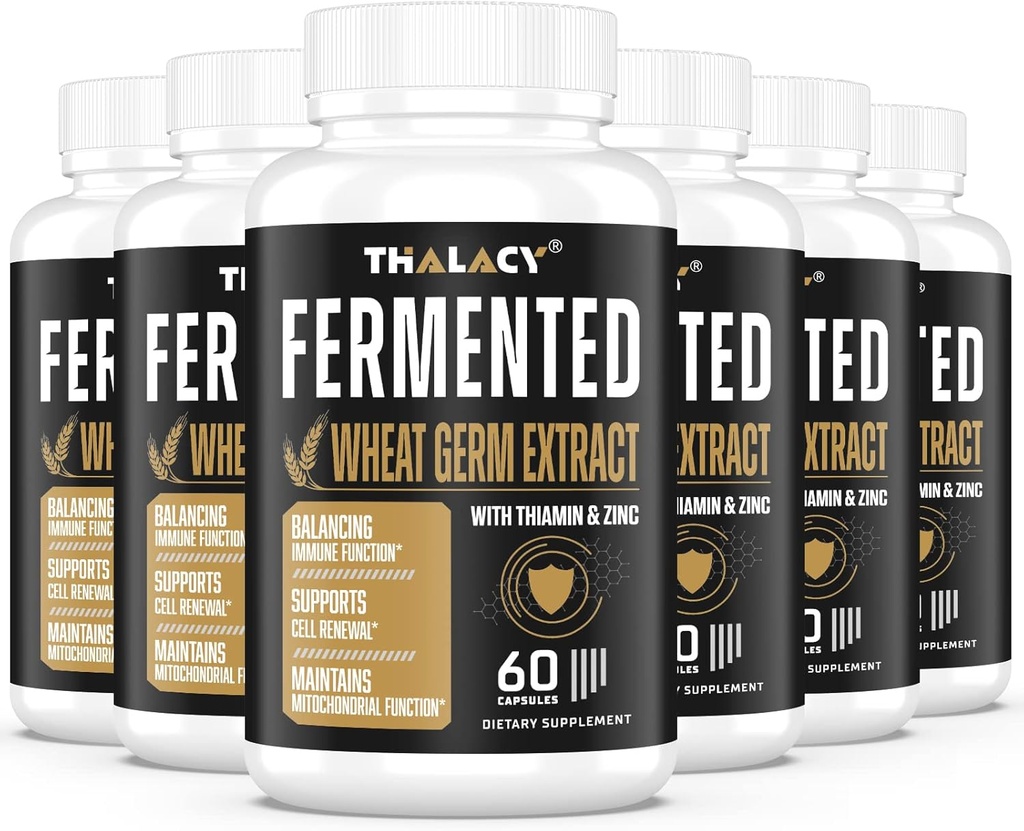 Spermidin-Ergänzungen 13mg - 1300mg Wheat Germ Extract Kapseln Potent Formel mit höherem Spermidingehalt und Zink für gesundes Altern, tägliches Immunsystem und Zellerneuerung (6 Pack)