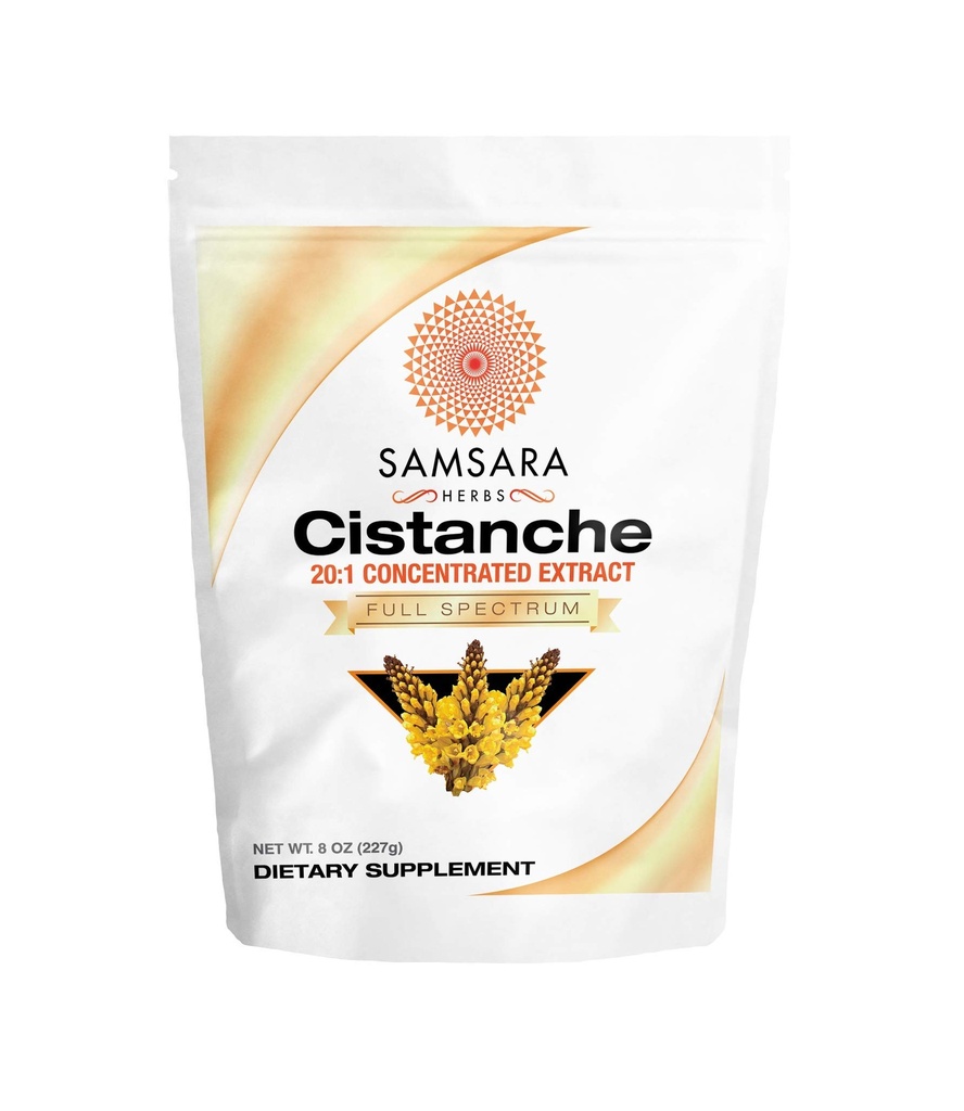 Samsara Herbs Cistanche Extract Powder (8oz) 20:1 Concentration - Fabriqué aux États-Unis - 3ème partie testée - Force, vitalité et l'humeur (Huge 2950mg Servir)