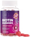 Vitamine di capelli Gummies con Biotin 5000 mcg per Serving - Supporto per la crescita dei capelli con vitamine E & C per Thicker, Stronger & Beautiful Hair - Capelli e Vitamina, Gluten Free - 60 Gummies