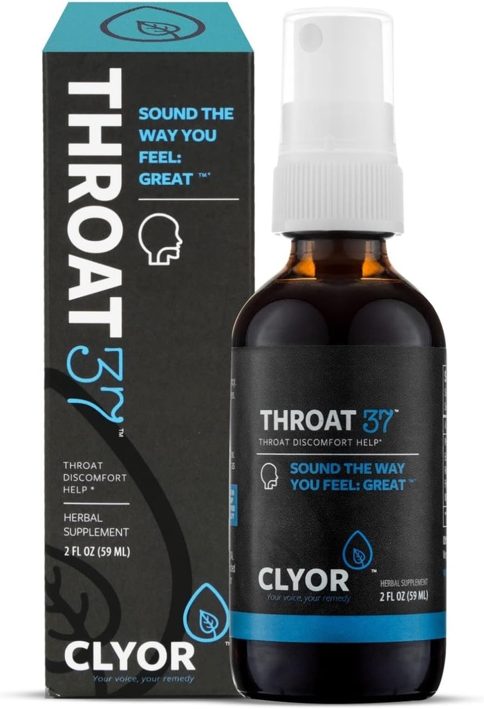 CLYOR THROAT37 – Natural Sore Throat Relief Spray – Natürliche Kräuterergänzung