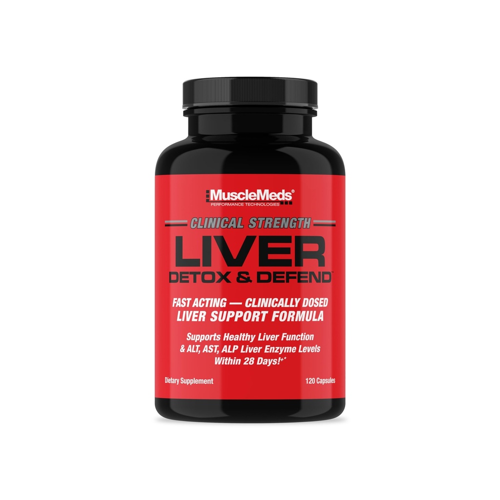 MuscleMeds Liver Detox & Defend, Cleanse, Repair Formula - Herbal Liver Support Supplement, NAC, Silymarin Milk Thistle, 60 Servings