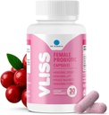 Dr. Robaina Women’s Daily Vaginal Probiotic + Cranberry & Pineapple, 5 B CFU Lactobacillus (rhamnosus, reuteri, gasseri, croccanteatus), pH Balance & Odor Control, Vitamina C & B-12, 30 capsule vegane