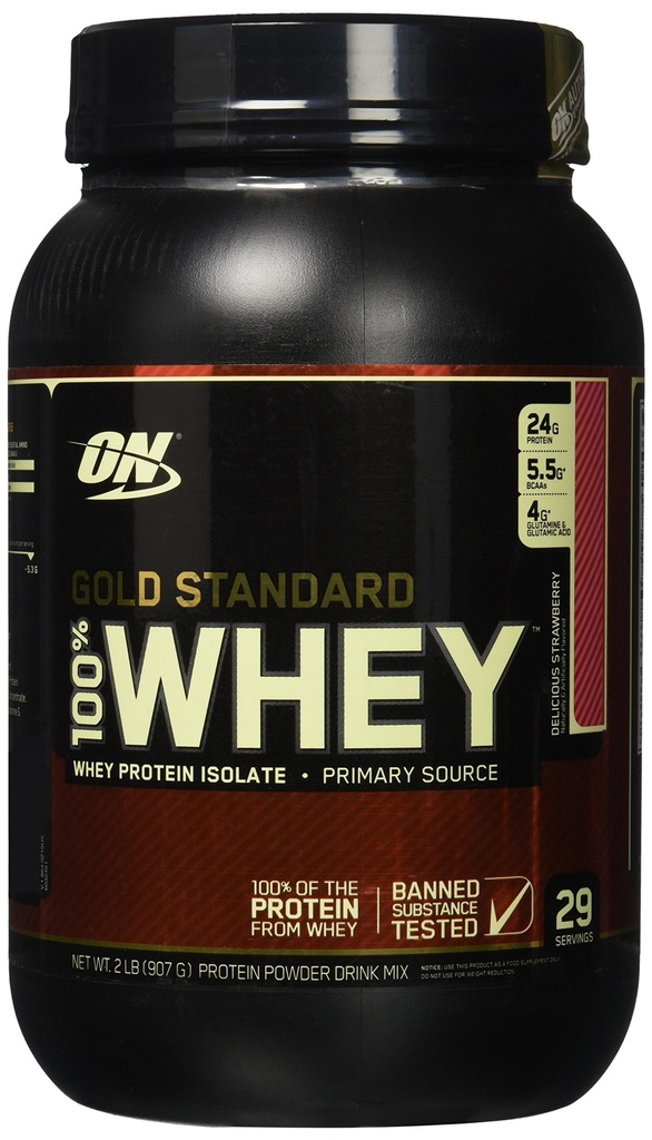 Optimum Nutrition Or Standard Whey Fraise délicieuse - 2,07 lbs