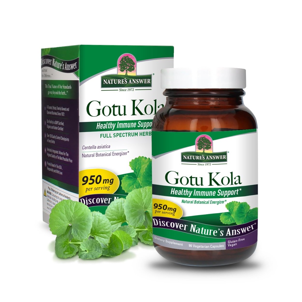 Gotu-Kola Herb Capsule Vegetariani, 90-Count