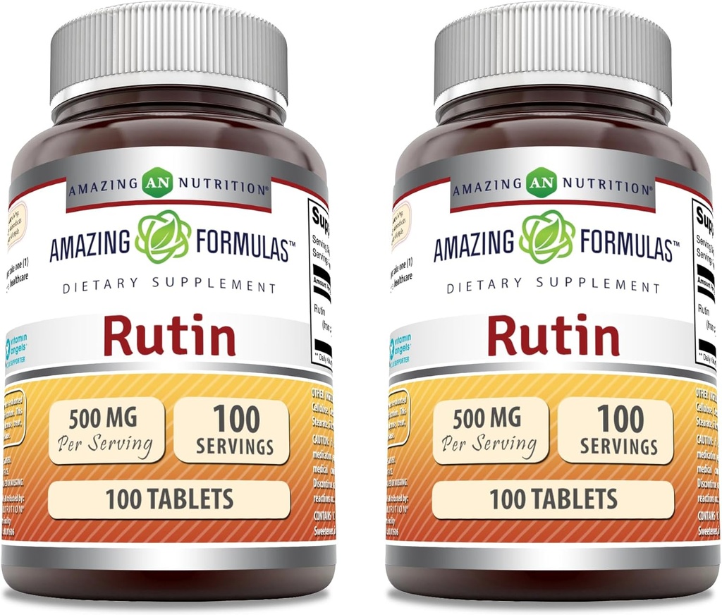 Erstaunliche Formeln Rutin Ergänzung | 500 Mg | Tabletten | Non-GMO | Gluten Free | Made in USA (2 Pack | 100 Count)