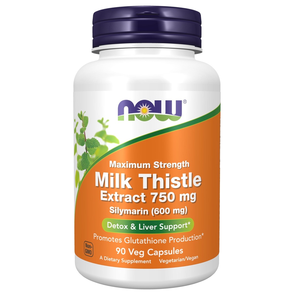 Jetzt Lebensmittel Milchdistel Extrakt 750 mg Silymarin (600 mg), Maximale Stärke - 90 Veg Kapseln