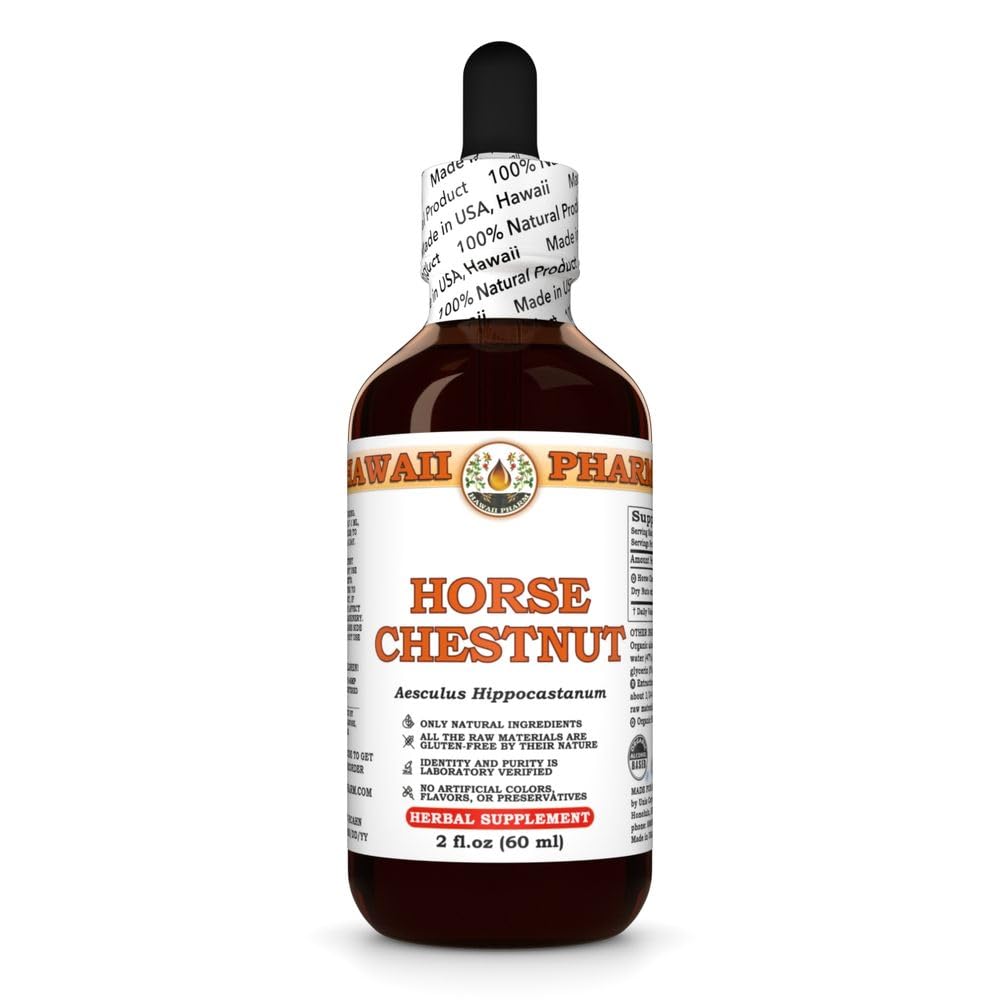 Horse Chestnut (Aesculus Hippocastanum) Dry Nuts Tincture, Made in Hawaii, Raw Materials, All Natural, Vegan, Pure Liquid Extract - 2 fl.oz