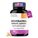Sandhu's Resveratrol mit Berberine für Gut Gesundheit | Verdauungsergänzung für Frauen & Männer | Grüner Tee, Star Anise, DGL, Trauben Seed Extrakt & Quercetin | Eases Bloating | 60 Kapseln (Pack von 1)