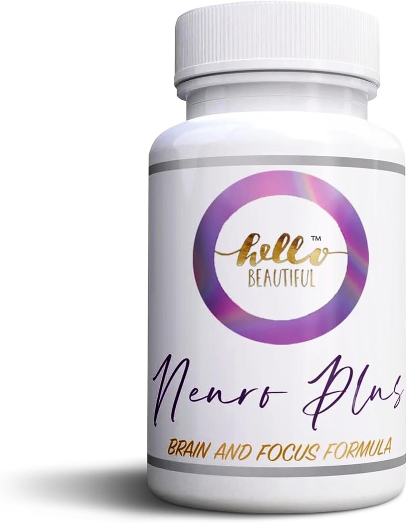 Hello Beautiful Neuro Plus Brain Focus Formula - Enhance Memory, Konzentration & Mental Clarity - Nootropic Supplement für Peak Brain Performance
