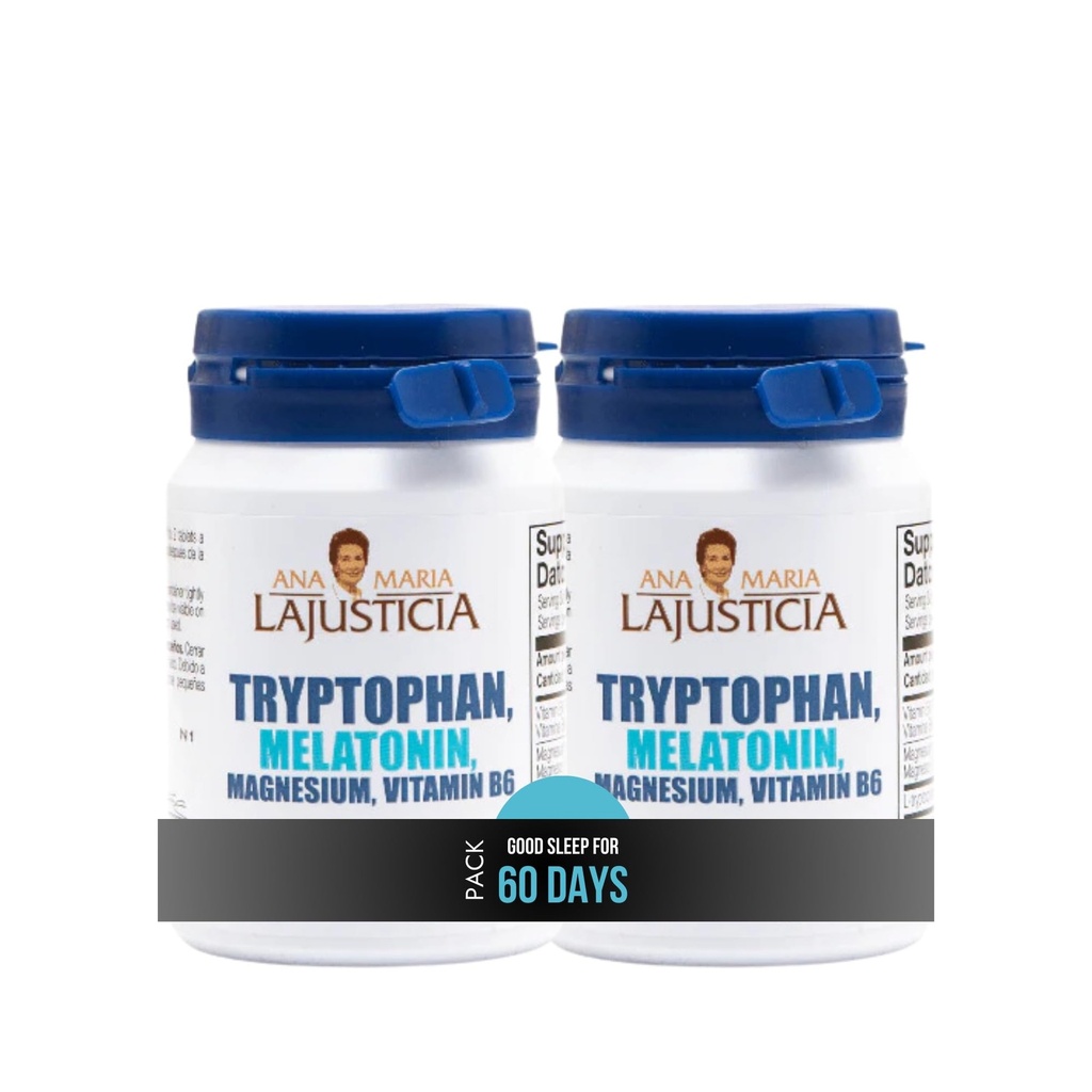 ANA MARIA LAJUSTICIA TRYPTOPHAN,MELATONIN, Magnesium,Vitamin B6-60TABS (2)