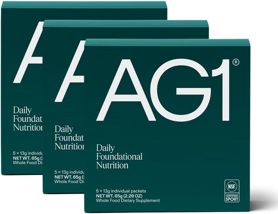 AG1 Athletic Greens Greens Powder Supplement, Verbessern Gut Gesundheit, Multivitamin, Probiotisch, Glutenfrei, Vegan und Keto Friendly, 75 Vitamine (Travel Packs, 15 Count) - Classic Formula